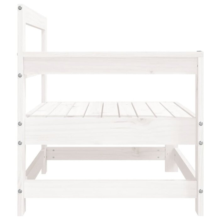 Banc d'angle de jardin en bois blanc - 34% de remise