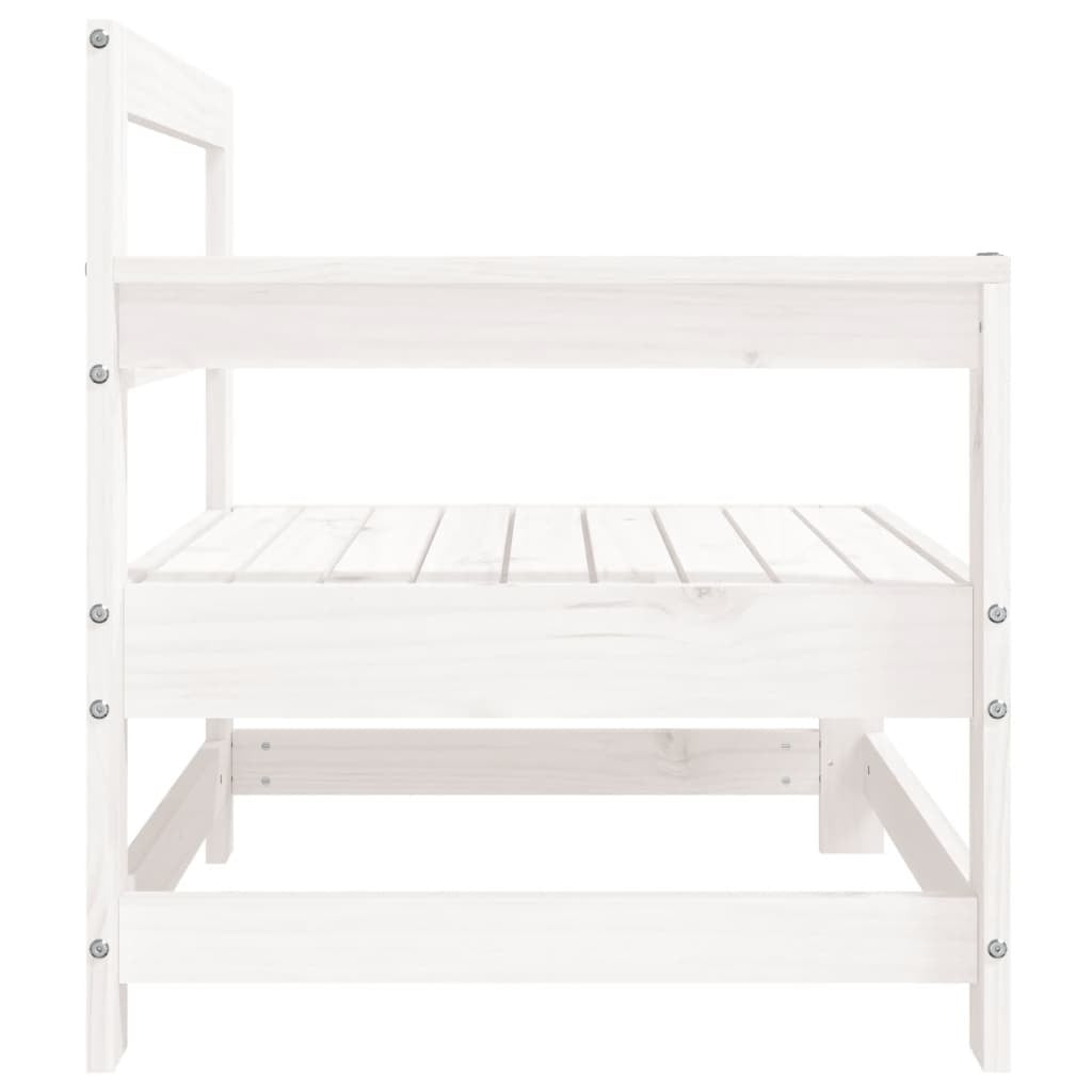 Banc d'angle de jardin en bois blanc - 34% de remise