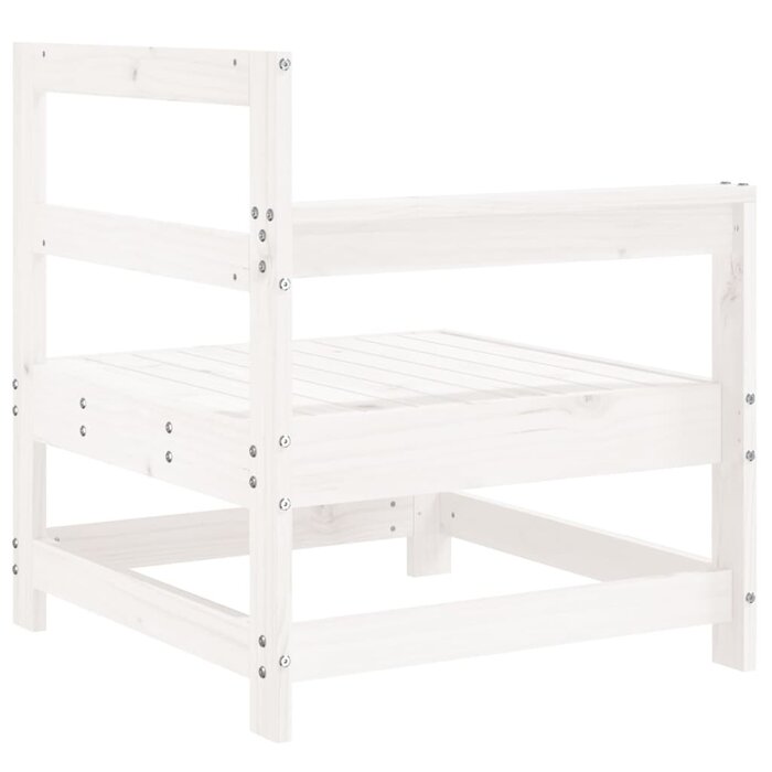 Banc d'angle de jardin en bois blanc - 34% de remise