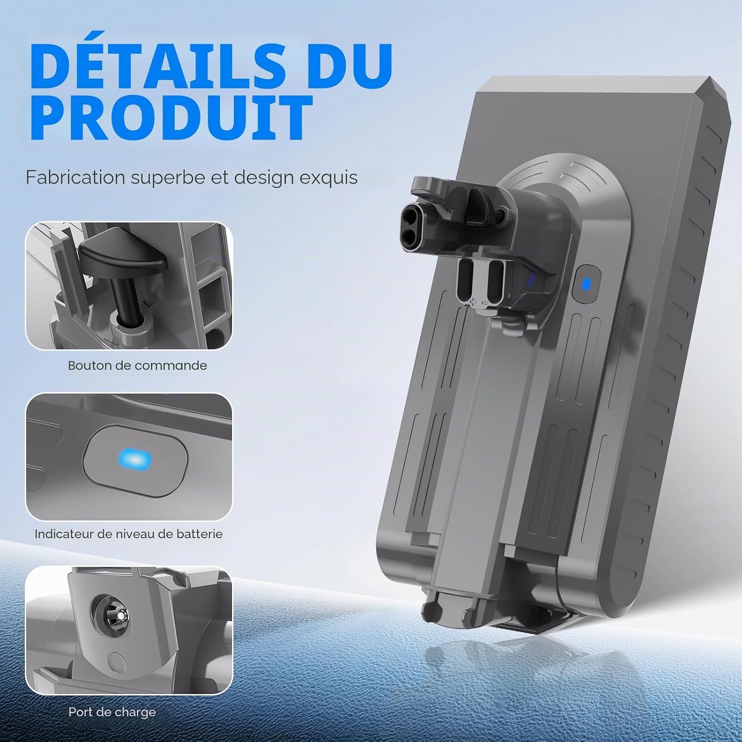 Batterie pour aspirateur V11 (à vis) 3900 mAh avec accessoires - 33% de remise