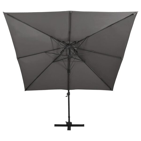 Parasol déporté 300x300 cm anthracite - 35% de remise