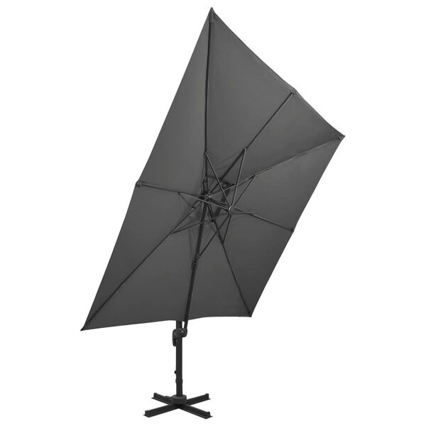 Parasol déporté 300x300 cm anthracite - 35% de remise