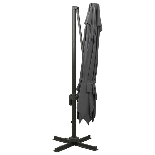 Parasol déporté 300x300 cm anthracite - 35% de remise