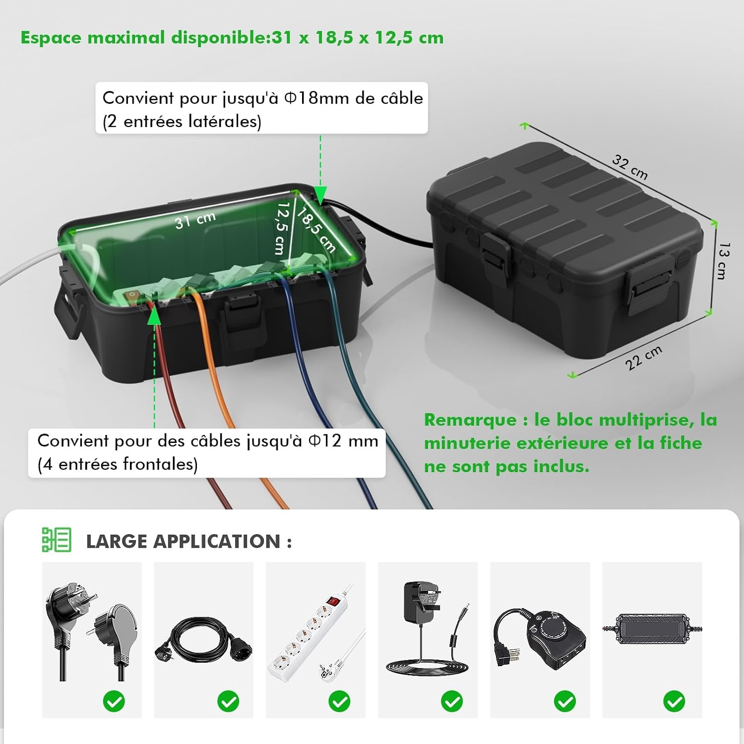 Boîte de protection étanche IP54 XXL 32cm - 31% de remise