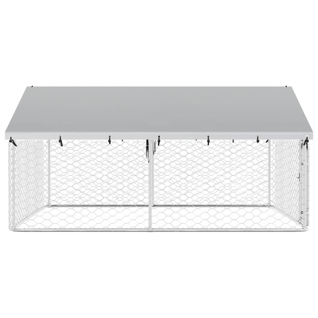 Chenil pour chien 300x300x150 cm - Acier galvanisé - 35% de remise