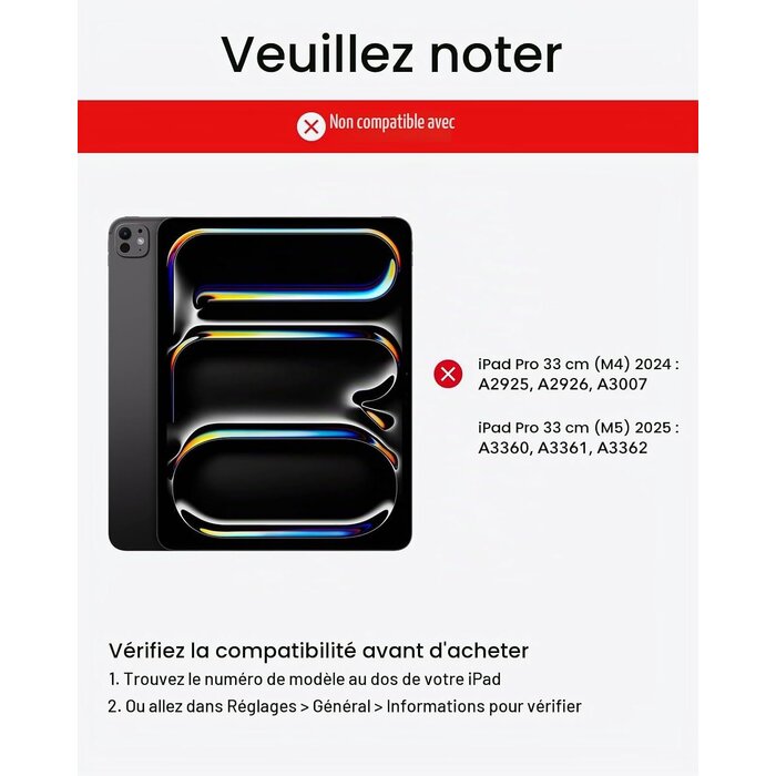 Étui clavier magnétique iPad Pro 12,9" - Gris - 34% de remise