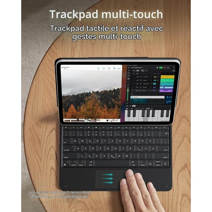 Étui clavier magnétique iPad Pro 12,9" - Gris - 34% de remise