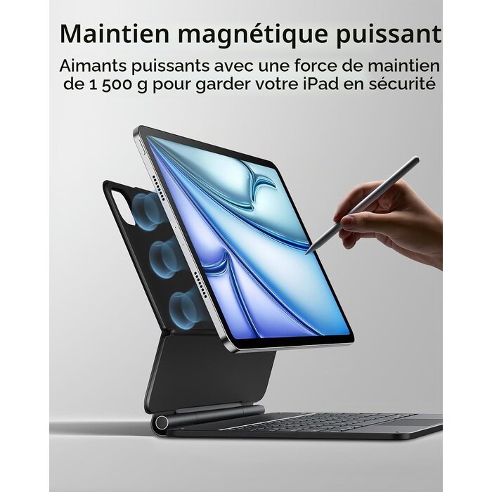 Étui clavier magnétique iPad Pro 12,9" - Gris - 34% de remise