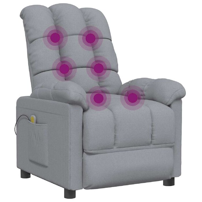Fauteuil de massage inclinable gris clair - 35% de remise