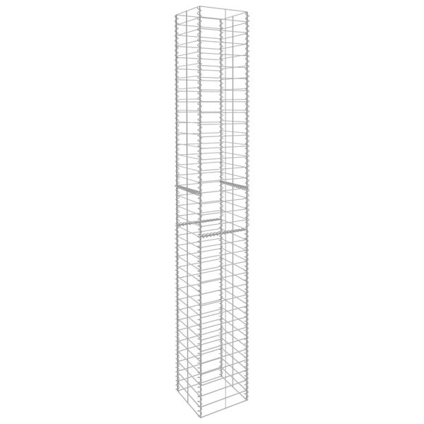Lot de 3 gabions en acier galvanisé 25x25x197 cm - 33% de remise