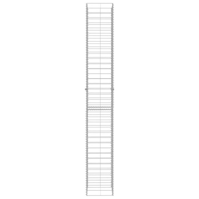 Lot de 3 gabions en acier galvanisé 25x25x197 cm - 33% de remise