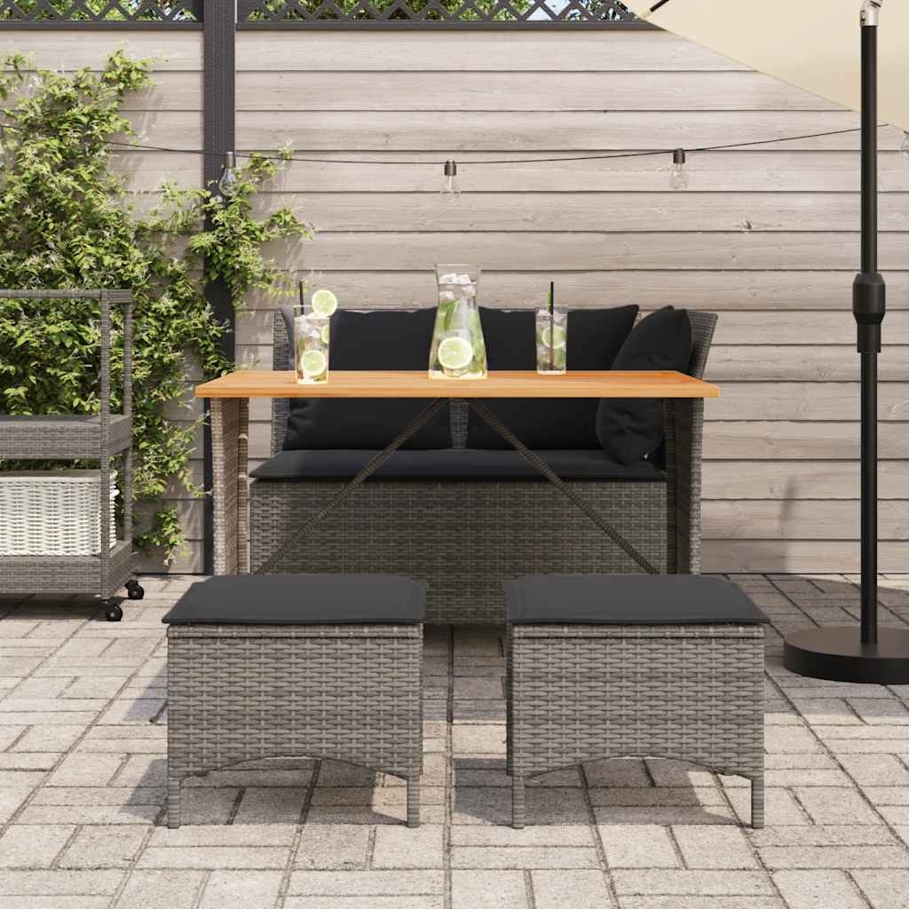 Salon de jardin 4 pièces en résine tressée gris - 35% de remise