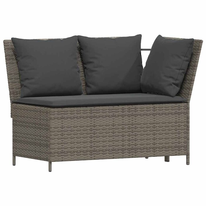Salon de jardin 4 pièces en résine tressée gris - 35% de remise