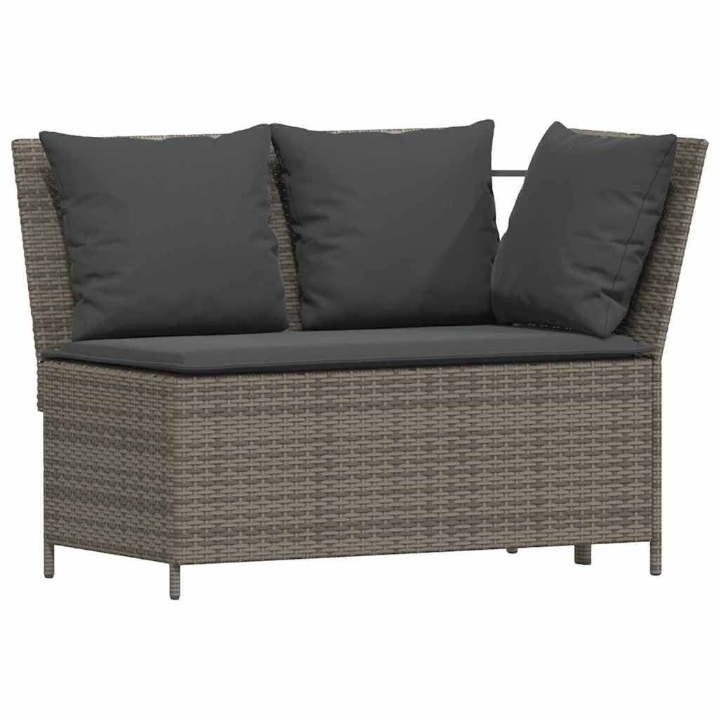 Salon de jardin 4 pièces en résine tressée gris - 35% de remise