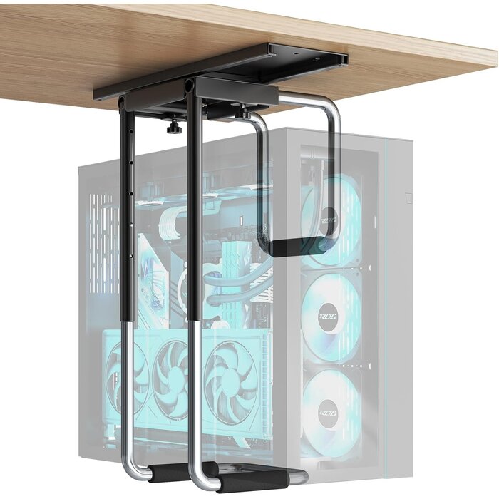 Support PC réglable sous bureau, acier robuste - 32% de remise