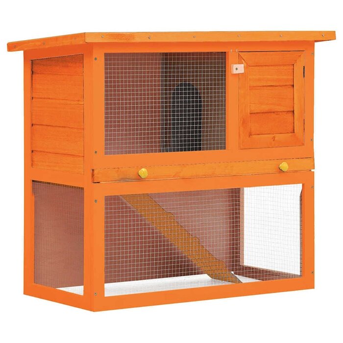 Vidaxl Clapier à lapins en bois 90x45x80cm - 34% de remise