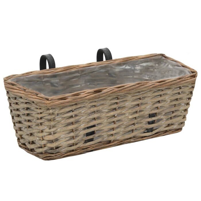 Lot de 2 jardinières de balcon en osier 40 cm - 29% de remise
