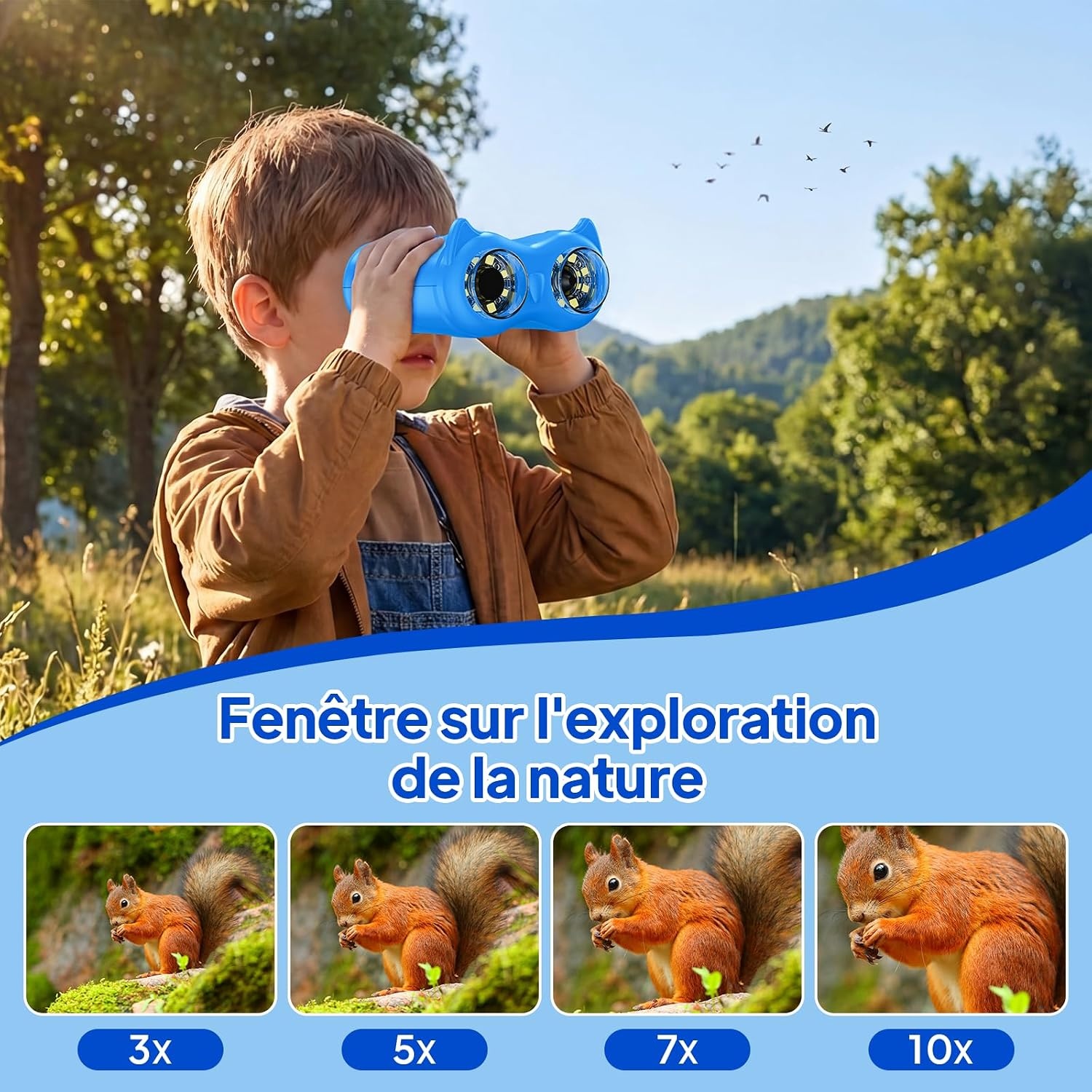Microscope et Télescope 2-en-1 Enfant 4K - Bleu - 31% de remise