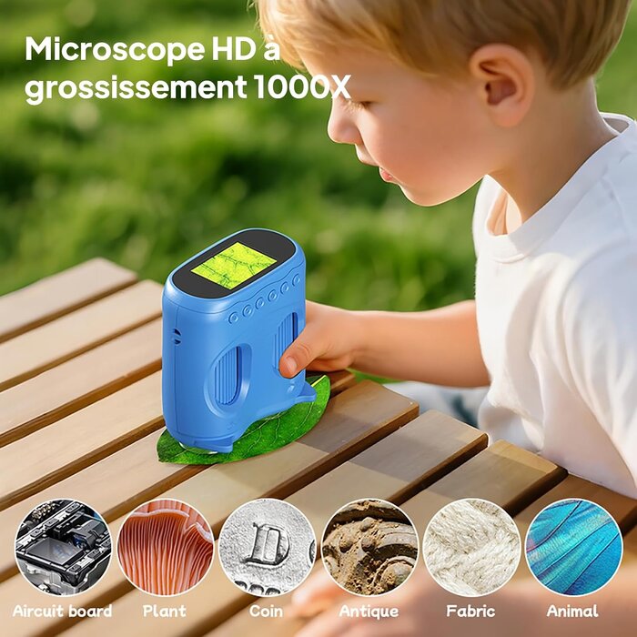 Microscope et Télescope 2-en-1 Enfant 4K - Bleu - 31% de remise