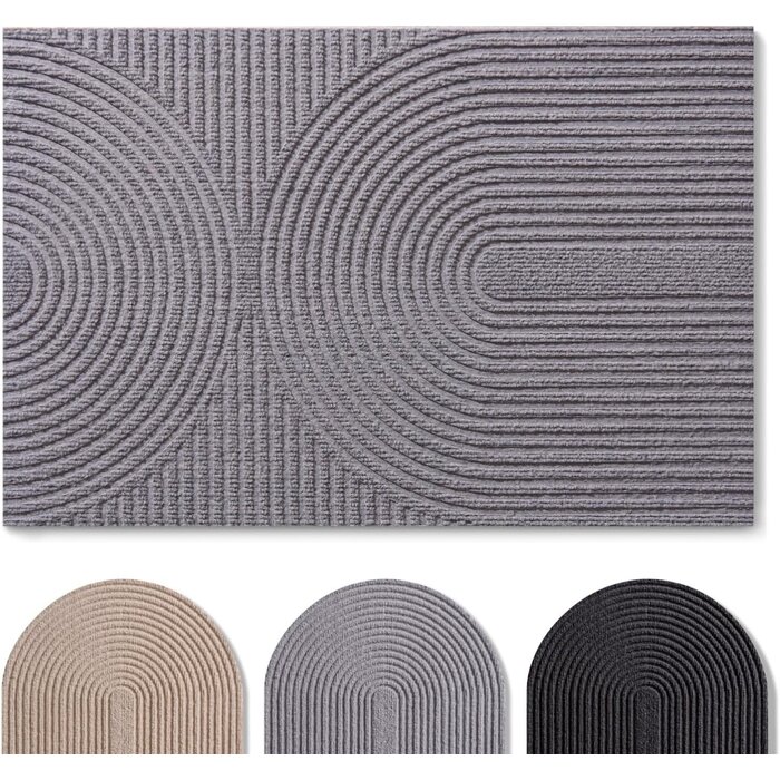 Paillasson absorbant 60x90 cm Gris - 30% de remise