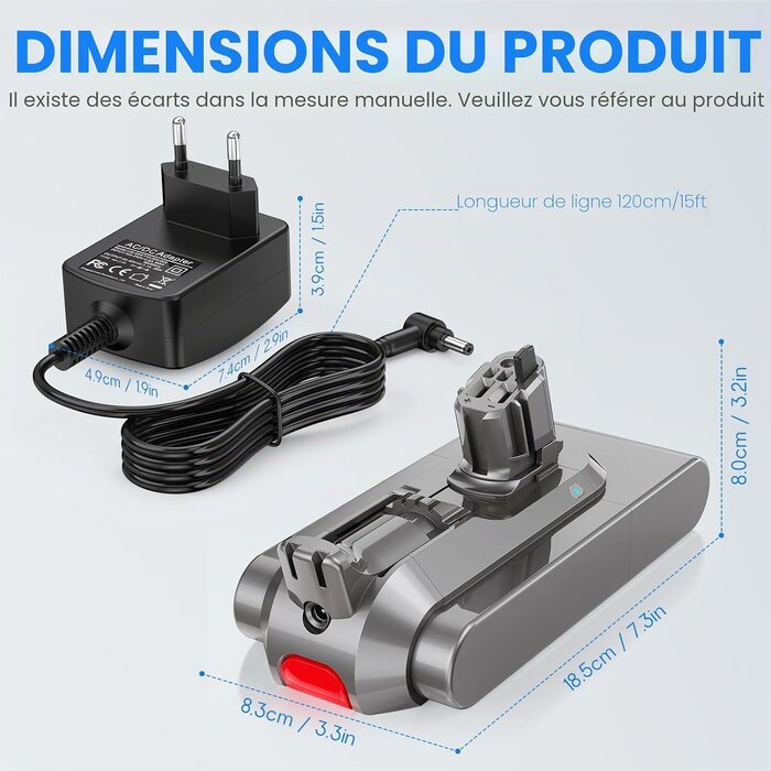 Asuncell Batterie 3900mAh pour Aspirateur sans fil - 33% de remise