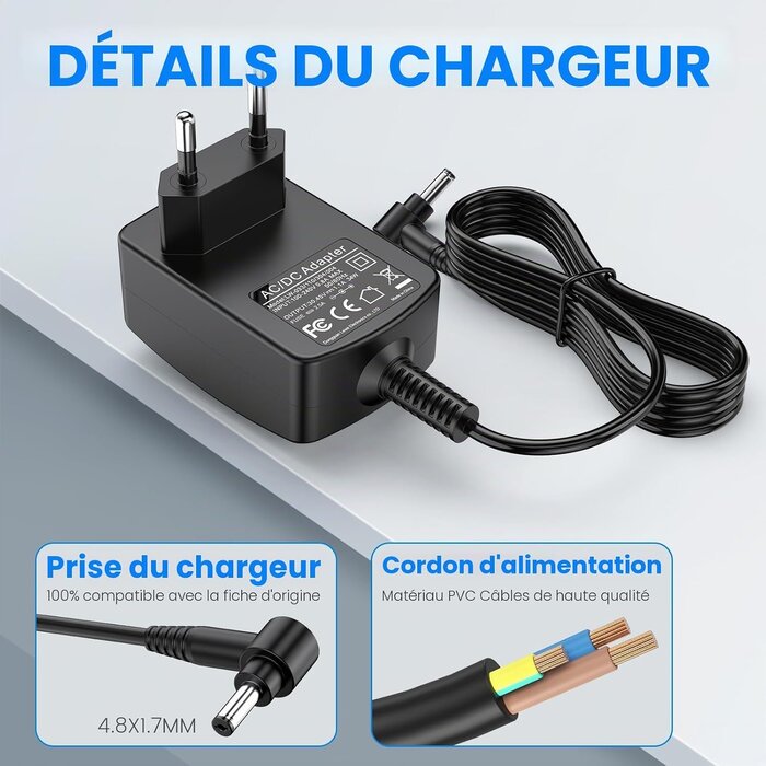 Batterie de rechange 3900mAh pour aspirateur balai - 33% de remise