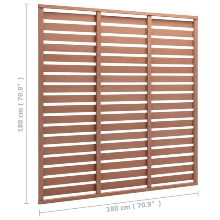 Vidaxl Panneau de clôture composite marron 180x180 cm - 35% de remise