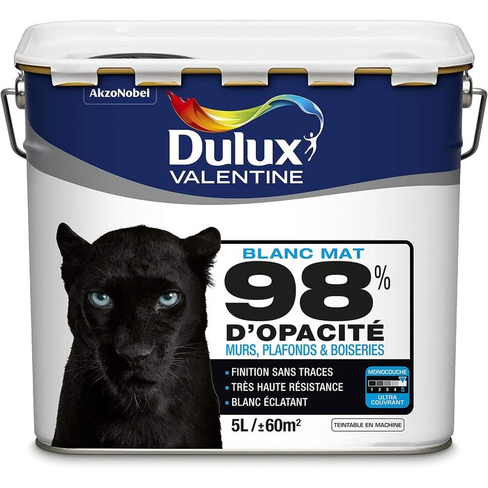 Peinture intérieure mate blanc 10L - 34% de remise