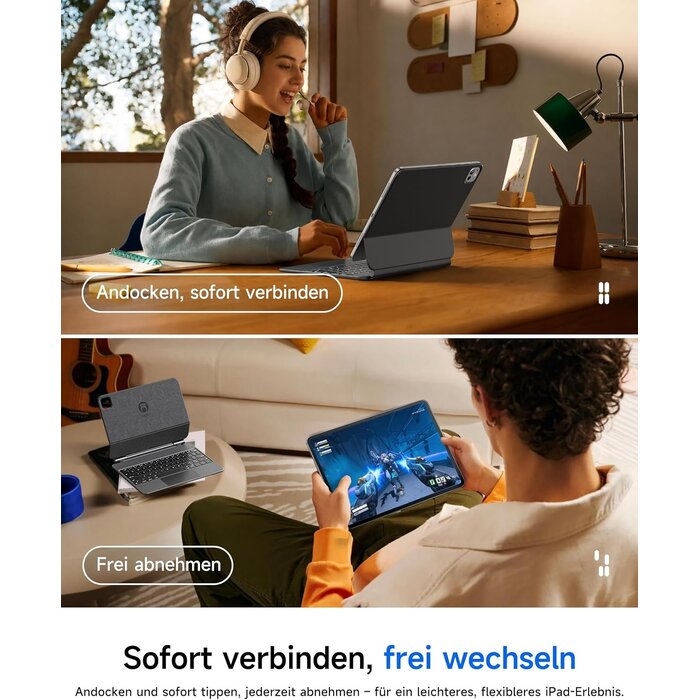 Hou Étui Clavier Magnétique pour iPad Pro 13" M4 - QWERTZ - 34% de remise