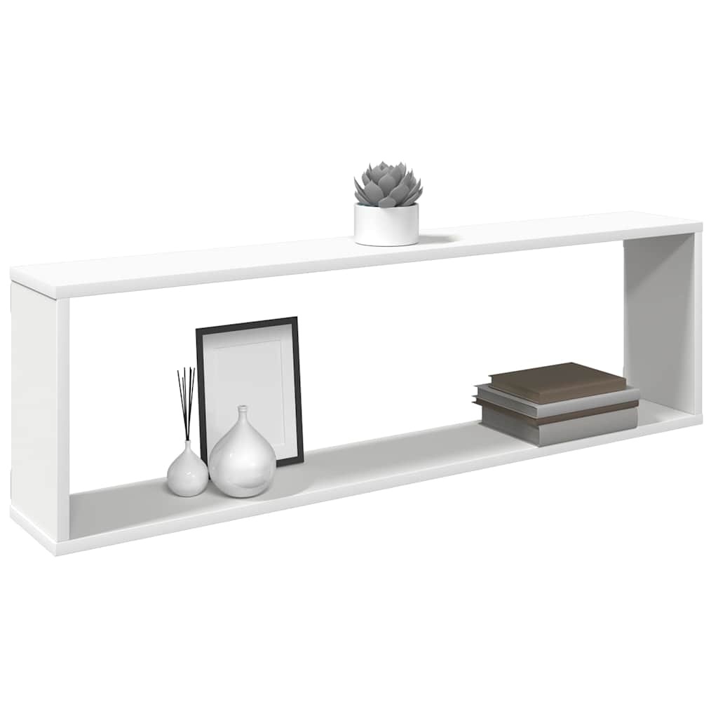 Vidaxl Lot de 4 étagères murales cube blanc - 100x15x30 cm - 34% de remise