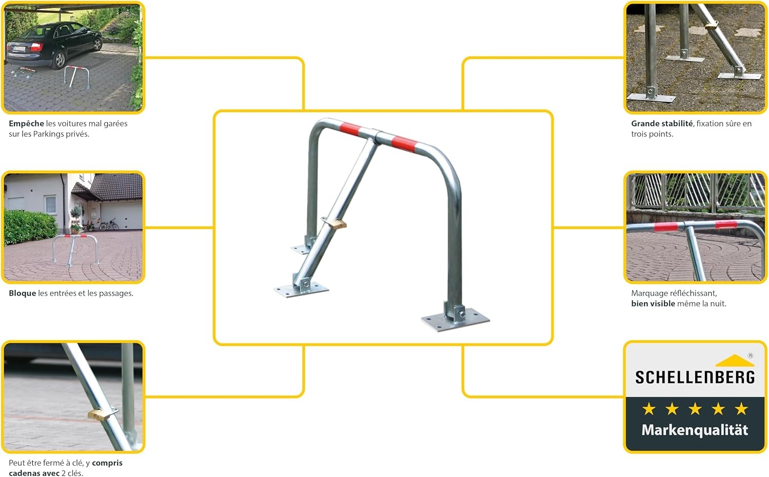 Barrière de parking manuelle verrouillable - 32% de remise