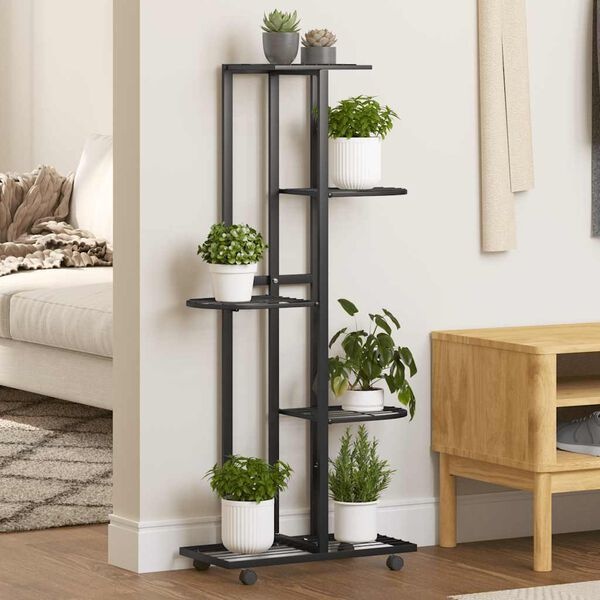 Vidaxl Support pour plantes 5 étages sur roulettes 44x23x100cm - 31% de remise