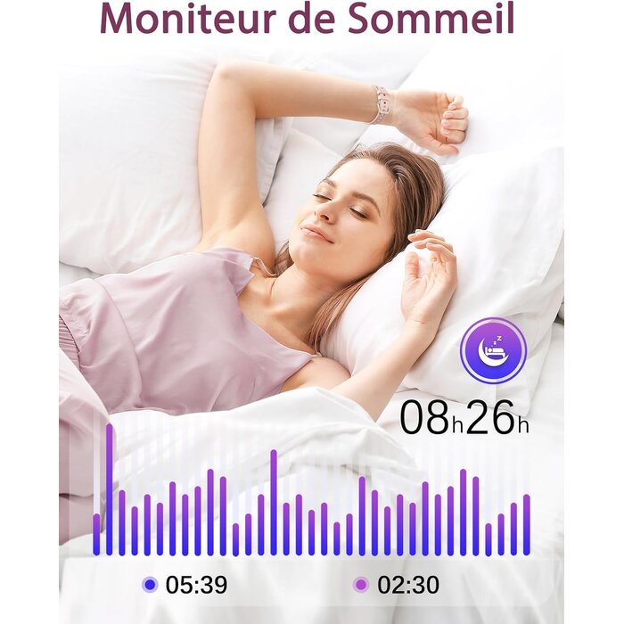 Montre connectée femme rose - 30% de remise - Suivi santé et sport
