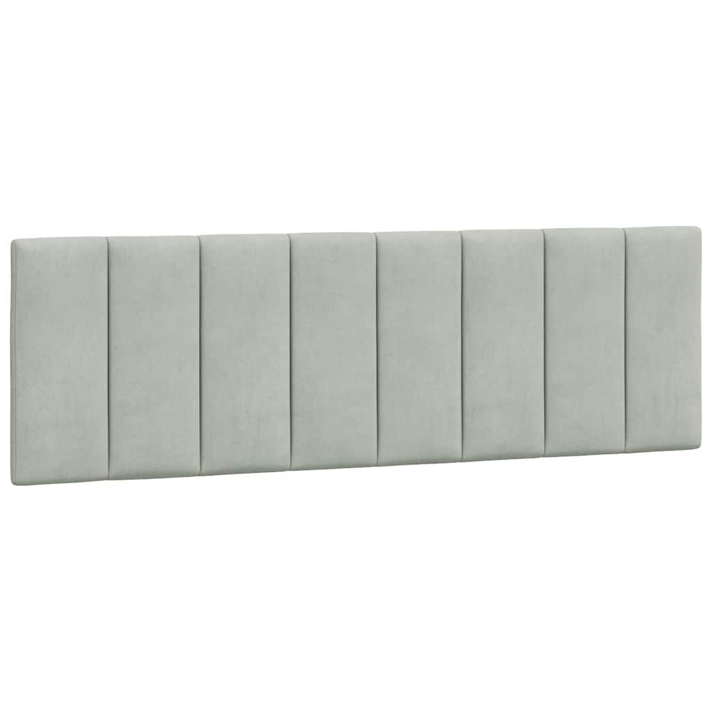 Vidaxl Coussin de tête de lit 160 cm velours gris clair - 32% de remise