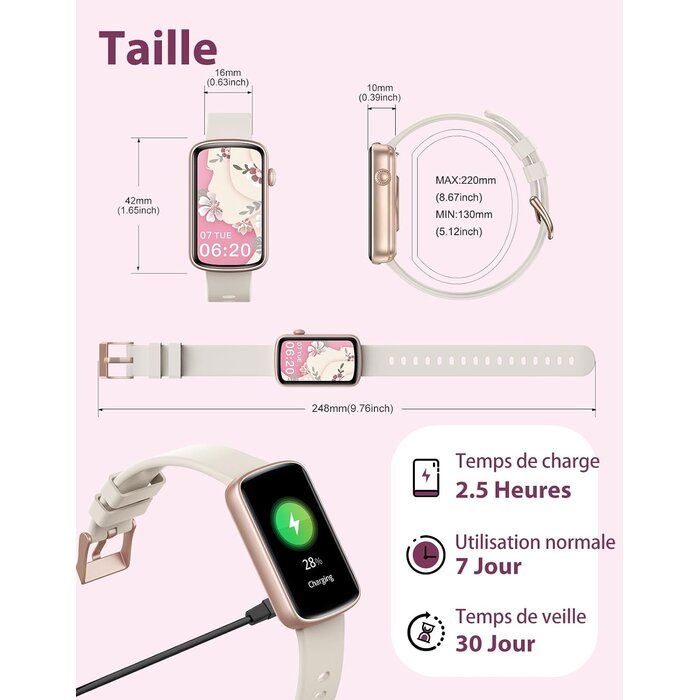 Montre connectée fitness femme Starlight Gold - 30% de remise