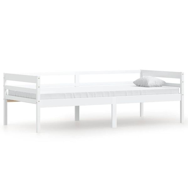 Vidaxl Cadre de lit en pin massif 90x200 cm blanc - 34% de remise