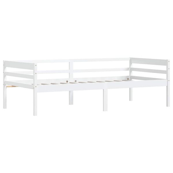 Vidaxl Cadre de lit en pin massif 90x200 cm blanc - 34% de remise