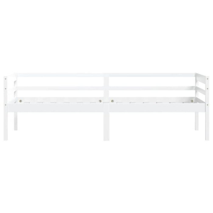 Vidaxl Cadre de lit en pin massif 90x200 cm blanc - 34% de remise