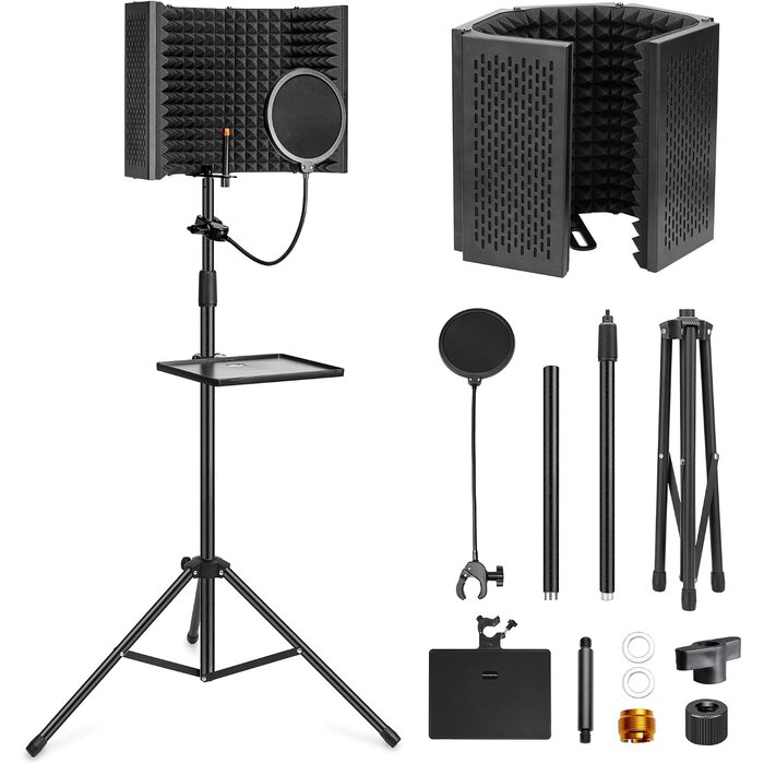 Kit Isolation Microphone avec Filtre Anti-Pop et Trépied - 33% de remise