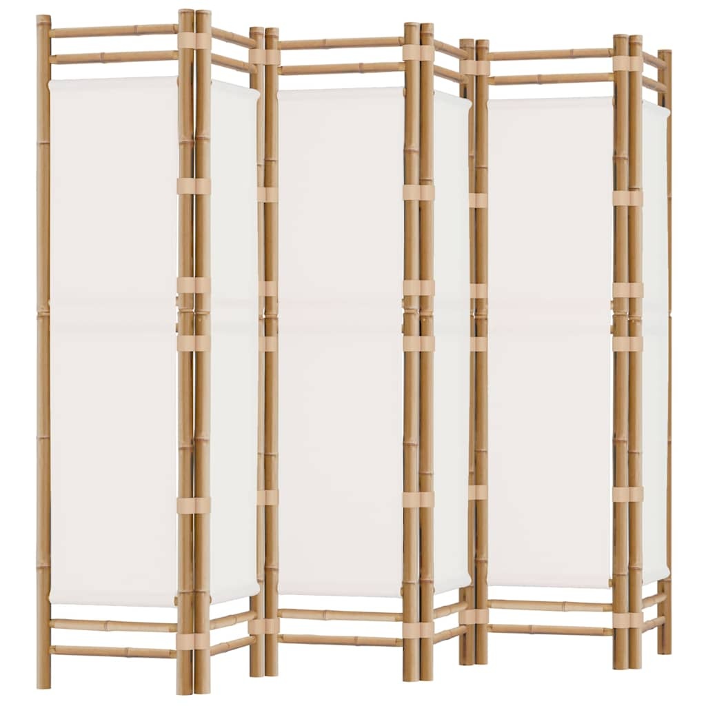 Vidaxl Paravent 6 panneaux en bambou 240x180cm blanc crème - 35% de remise