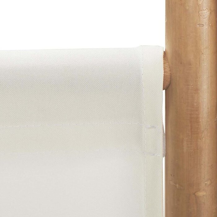 Vidaxl Paravent 6 panneaux en bambou 240x180cm blanc crème - 35% de remise
