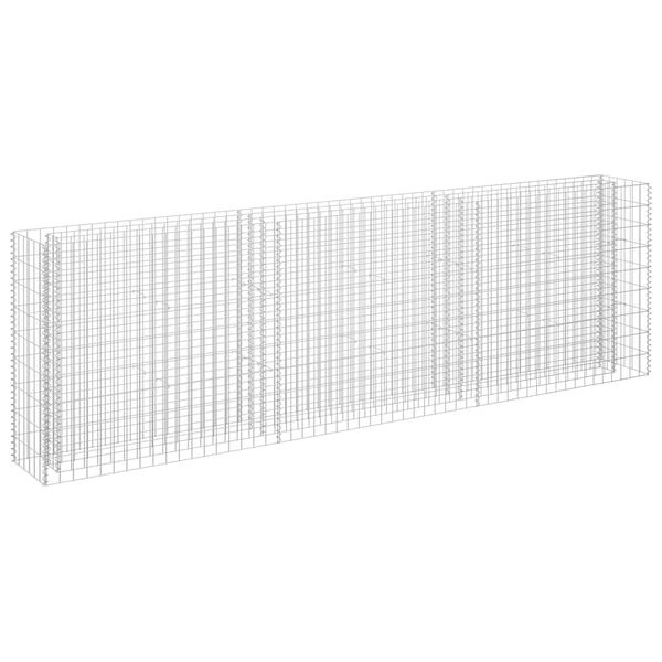 Vidaxl Jardinière gabion 270x30x90cm - Acier galvanisé - 35% de remise