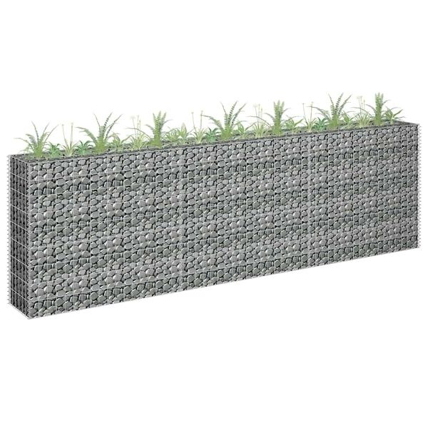 Vidaxl Jardinière gabion 270x30x90cm - Acier galvanisé - 35% de remise