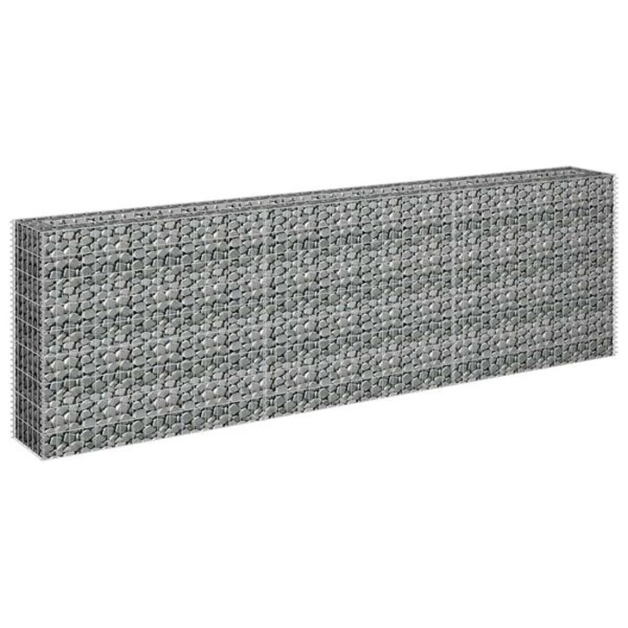 Vidaxl Jardinière gabion 270x30x90cm - Acier galvanisé - 35% de remise