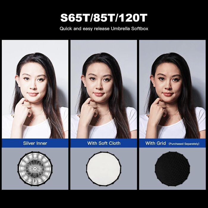 Softbox Paraplu 85cm Bowens - Montage Rapide - 34% de remise