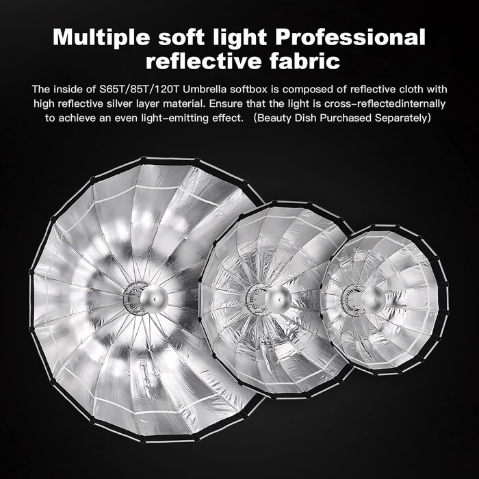 Softbox Paraplu 85cm Bowens - Montage Rapide - 34% de remise