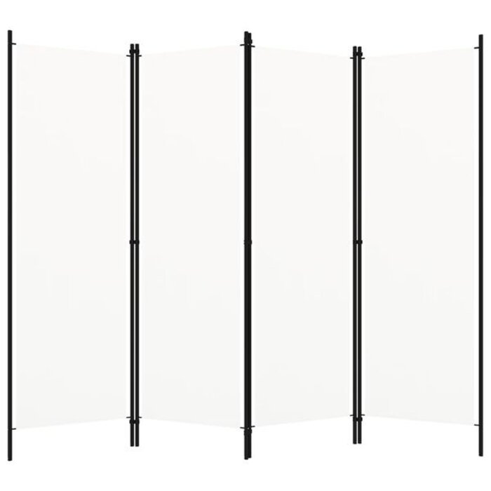 Vidaxl Paravent 4 panneaux 200x180 cm blanc - 32% de remise - Déballé / Bon état