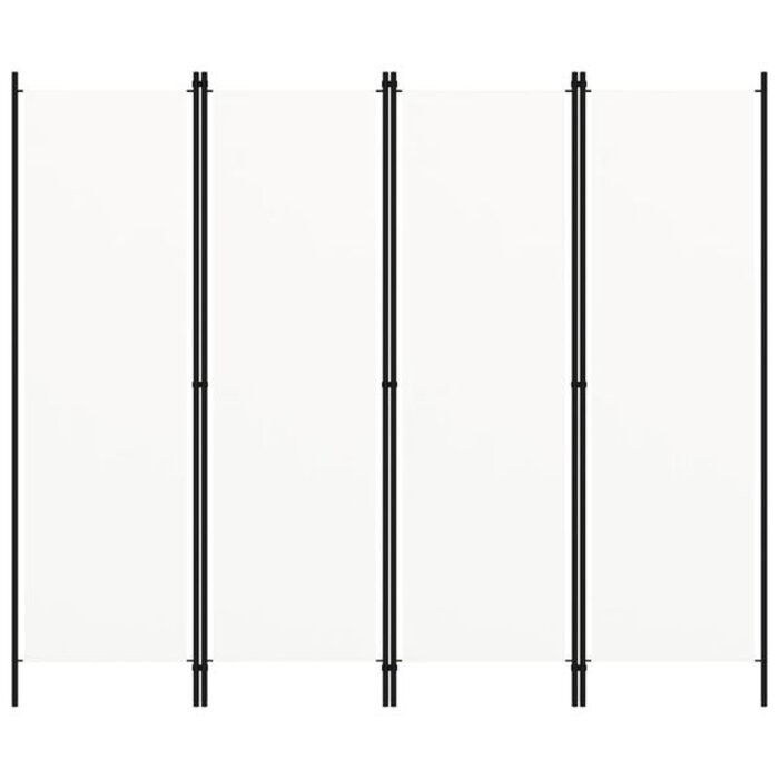 Vidaxl Paravent 4 panneaux 200x180 cm blanc - 32% de remise - Déballé / Bon état