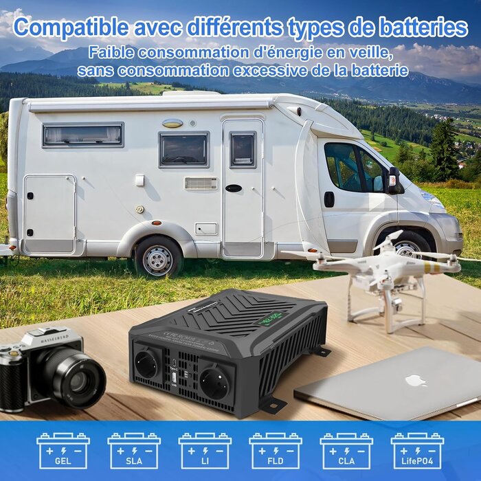 Convertisseur Pur Sinus 3000W 48V/60V/72V - 34% de remise
