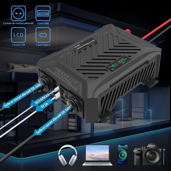 Convertisseur Pur Sinus 3000W 48V/60V/72V - 34% de remise